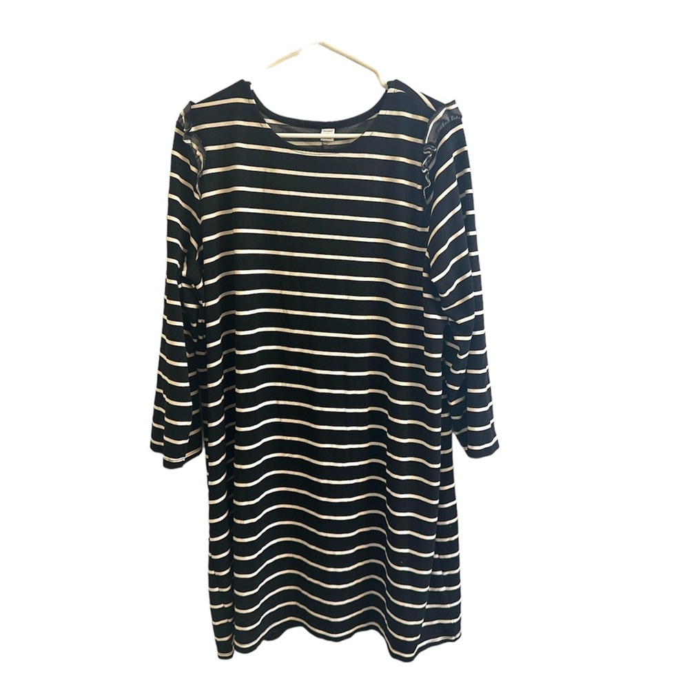 Brand New Without Tag Plus Size Black and White Long‎ Sleeve Dress Size XXL